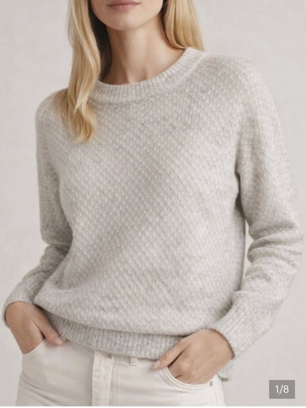 Quince Baby Alpaca-Wool Diamond Stitch Crew